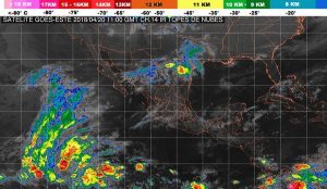 Se pronostican lluvias fuertes en el sur de Veracruz, norte de Oaxaca, oriente y el sur de Chiapas