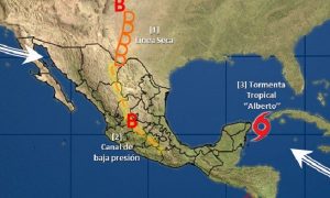 Se prevén tormentas fuertes y vientos fuertes en Quintana Roo, Yucatán, Campeche y Chiapas