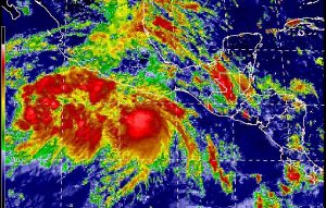 La tormenta tropical Ileana en las costas del occidente de México
