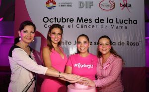 Enciende Mara Lezama iluminación Rosa para promover la lucha contra el cáncer de mama