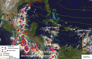 Condiciones calurosas y se prevén lluvias en la península de Yucatán