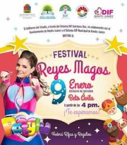 Invita sistema DIF Benito Juárez al Festival de Reyes Magos