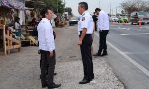 Inspecciona Cuitláhuac García retén en la comunidad de Tamarindo, Veracruz