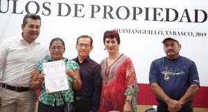 Otorgan certeza jurídica a 190 predios en Huimanguillo