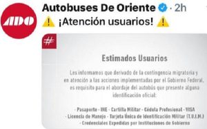 Central camionera solicitará identificación oficial antes de abordar autobuses