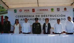 Participa Yucatán en aseguramiento y destrucción de casi 400 armas de fuego en Cancún