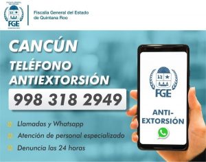 Pide Fiscalía General del Estado denunciar casos de extorsión vía Whatsapp en Cancún