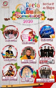Cartelera de la Feria Comalcalco 2020