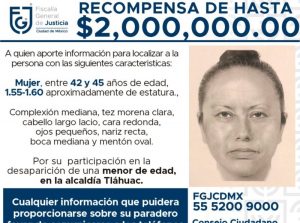 Difunde Fiscalía retrato hablado de la mujer que se llevó a Fátima