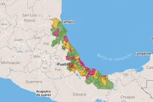Gobierno de Veracruz emite mapa de seguimiento de casos de coronavirus en municipios