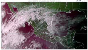 Se pronostican lluvias muy fuertes en áreas de Veracruz y fuertes en zonas de Chiapas, Oaxaca y Tabasco