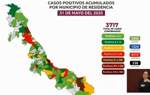 Suman 538 muertos por coronavirus en Veracruz; casos positivos aumentan a 3,717