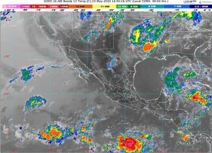 Se pronostican lluvias muy fuertes en Campeche, Chiapas, Hidalgo, Oaxaca, Puebla, San Luis Potosí, Veracruz y Yucatán