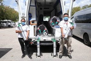 Ambulancias en Yucatán continúan siendo equipadas para ofrecer traslados más seguros a pacientes con Coronavirus