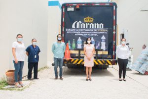 Grupo Modelo donó al Hospital General de Cancún 15 mil botellas de agua purificada