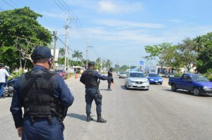Redoblan esfuerzos elementos policiacos para garantizar orden y tranquilidad este fin de semana en Tabasco