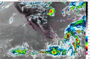 En las próximas horas, Cristobal mantendrá lluvias de torrenciales a extraordinarias en la Península de Yucatán y el sureste de México
