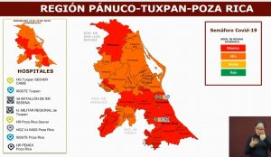 Región Pánuco, Tuxpan, Poza Rica, siguen en semáforo rojo por COVID-19