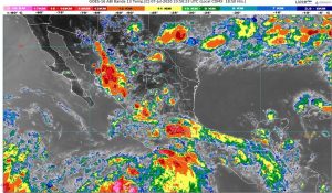 Se prevén lluvias intensas en Guerrero, Michoacán y Oaxaca, y muy fuertes en Colima, Jalisco y Nayarit