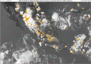 Se pronostican lluvias muy fuertes para Chihuahua, Durango, Jalisco, Nayarit, Sinaloa y Sonora