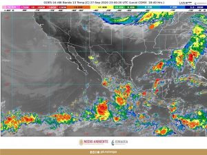 Se prevén lluvias muy fuertes en Guerrero, Michoacán, Morelos, Oaxaca, Puebla, Tlaxcala y Veracruz