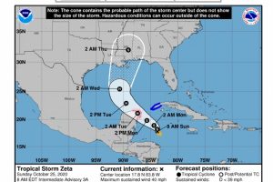 Alerta de huracán para Península de Yucatán por tormenta tropical «Zeta»