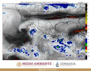 Se pronostican lluvias puntuales intensas para Oaxaca y Veracruz, y muy fuertes para Chiapas