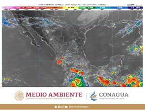 Se pronostican, para esta noche, lluvias muy fuertes en Chiapas, Oaxaca, Puebla, Tabasco y el sur de Veracruz