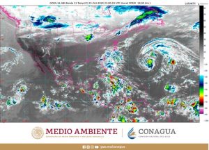 Se pronostican, para esta noche, lluvias fuertes en la Península de Yucatán y los estados del sur y sureste de México