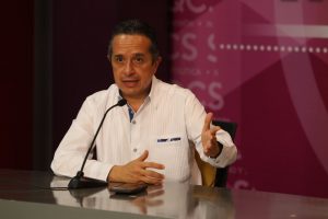 Delta” se debilita a categoría 3 pero mantiene su trayectoria hacia el norte de Quintana Roo: Carlos Joaquín