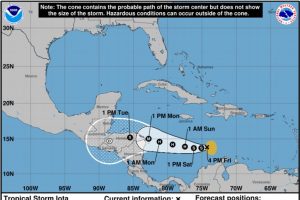 Se forma tormenta tropical ‘Iota’ cerca de Quintana Roo