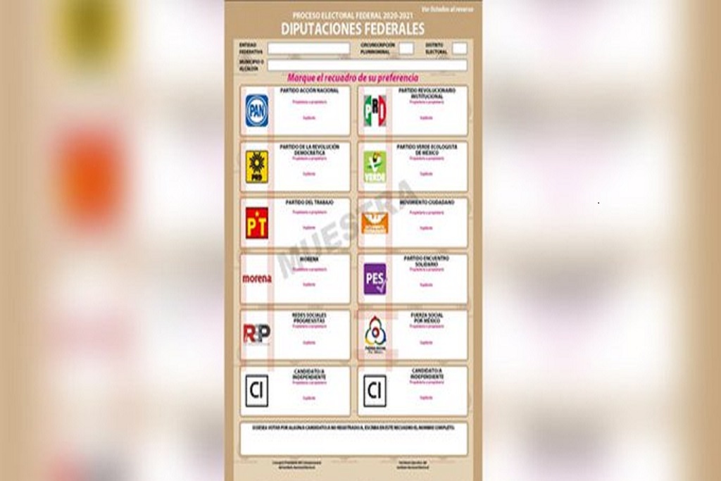 INE Presenta Boleta Electoral Para Elecciones De 2021 Vertiente Global