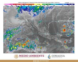 Se pronostican lluvias puntuales fuertes en Campeche, Chiapas, Oaxaca, Quintana Roo y Yucatán