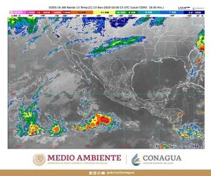 Se estiman lluvias fuertes en Campeche, Chiapas, Oaxaca, Quintana Roo y Tabasco