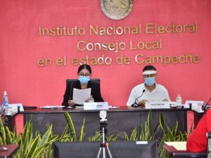 Rinden protesta integrantes del Consejo General del INE en Campeche