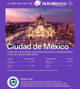 Volará Aeroméxico a Chetumal