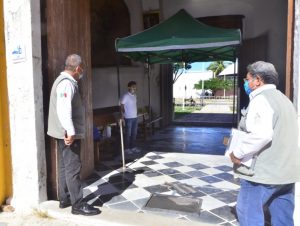 Aplican operativo Covid-19 en Santuario de Guadalupe en Campeche