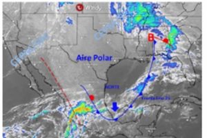 Emiten Alerta Gris por Frente frío 25, lluvia y Norte de más de 95 km/h en Veracruz