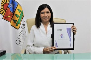 La presidenta del Ieqroo, Mayra San Román, rinde su sexto Informe de Actividades
