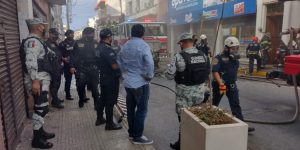 Guardia Nacional se sumó para atender incendio en la zona centro de Mérida