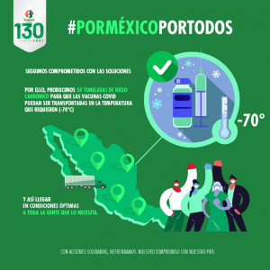 Heineken México, colabora con hielo seco para refrigerar vacunas de Covid-19