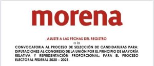 Ajustan convocatoria en MORENA, será a más tardar el 22 de marzo cuando estén las listas de diputados por mayoría relativa y plurinominales
