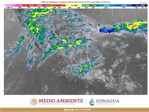 Durante esta noche, se pronostican lluvias muy fuertes para Chiapas, Oaxaca, Tabasco y el sur de Veracruz