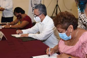Firma FGE convenio de colaboración con el Instituto Nacional de los Pueblos Indígenas y el Instituto para el Desarrollo de los Pueblos Indígenas y las comunidades indígenas en la zona maya del Estado de Quintana Roo