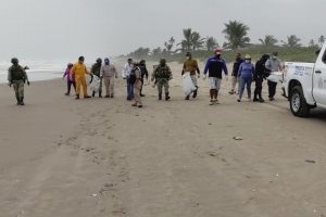 Recogen 300 kilos de chapopote en playa en Veracruz