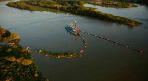Llegan dragas para intensificar trabajos en el río González en Tabasco: CONAGUA