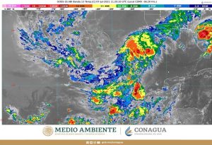 Lluvias intensas con descargas eléctricas y posible granizo, se pronostican para hoy en ocho estados del país