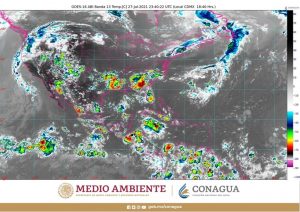Se prevén lluvias muy fuertes con descargas eléctricas y granizo en Chiapas, Jalisco, Michoacán, Nayarit, Sinaloa y Sonora