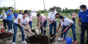 Ayuntamiento de Mérida, el Gobierno del Estado y Club Rotarios Mérida realizan la arborización “Duelo Verde Rotario”