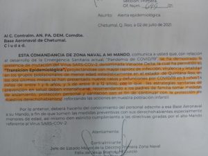 Alerta epidemiológica en Quintana Roo por la presencia de la variante Delta del COVID-19: XI Zona Naval